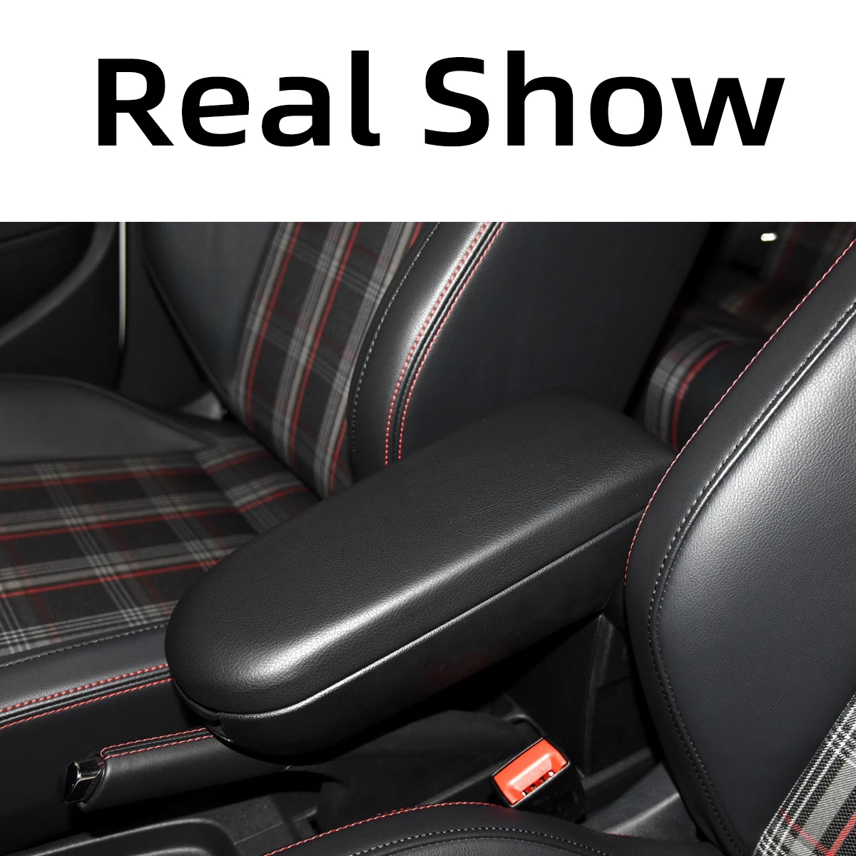 Новая черная кожаная крышка подлокотника консоли для VW Polo V 5 9N 6R CrossPolo Sedan GTI Rline Vento