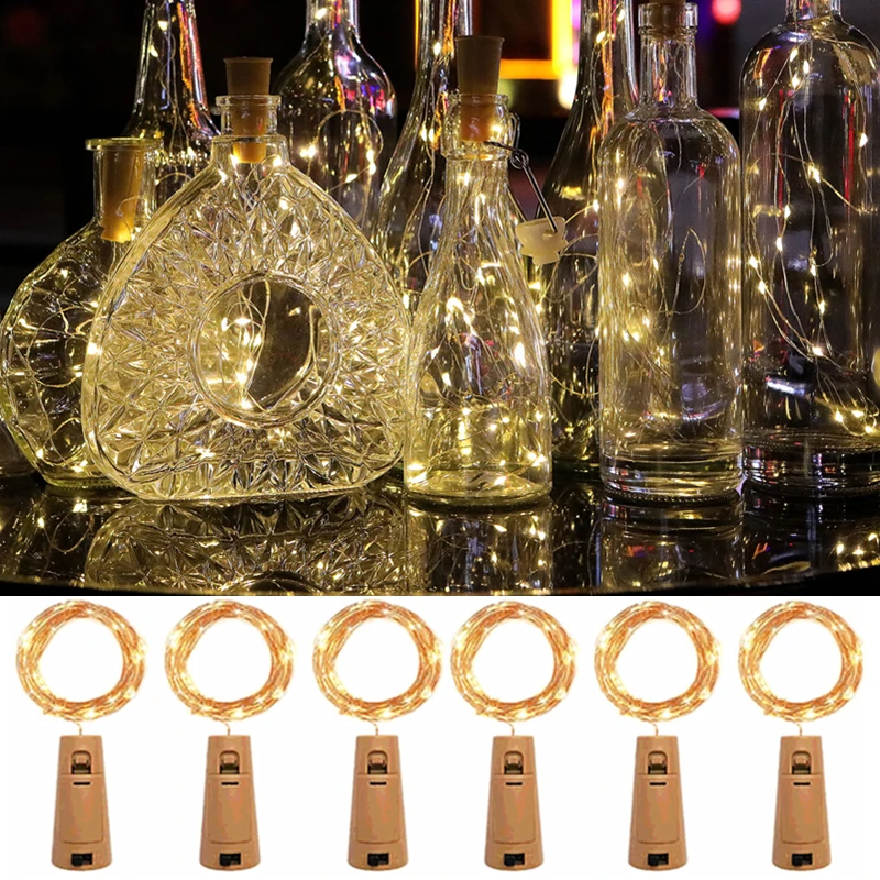 

Battery Powered Cork Wine Bottle Light 1M 2M 3M DIY LED String Light Bar Light Birthday Party Wine Bottle Stopper Light Strip