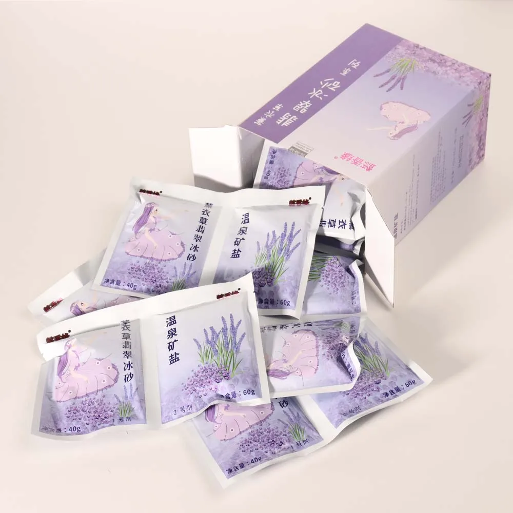 Ванна для ног спа массажный порошок соль массаж снимает усталость желе педикюр -