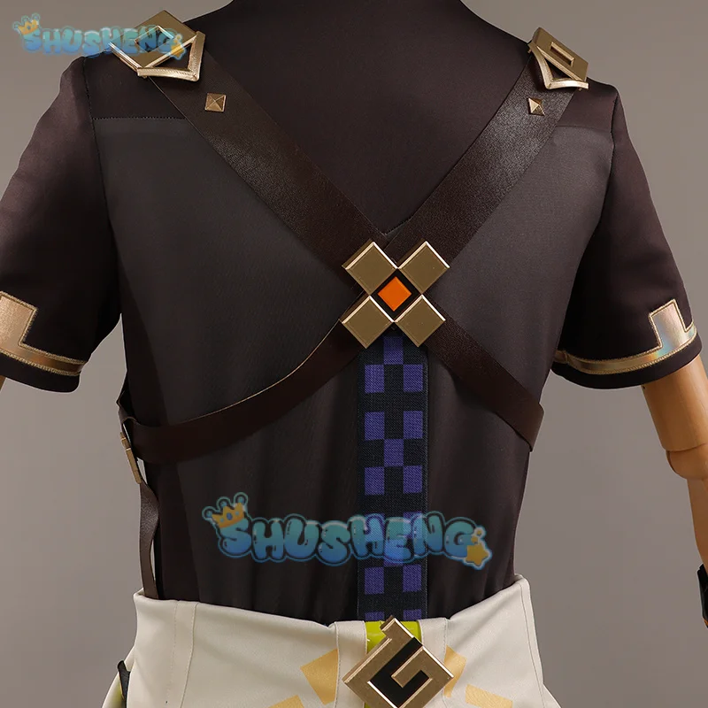 Genshin Impact Kinich Косплей Костюм Парик Turnfire Hunt Униформа Серьги Повязка Для Волос