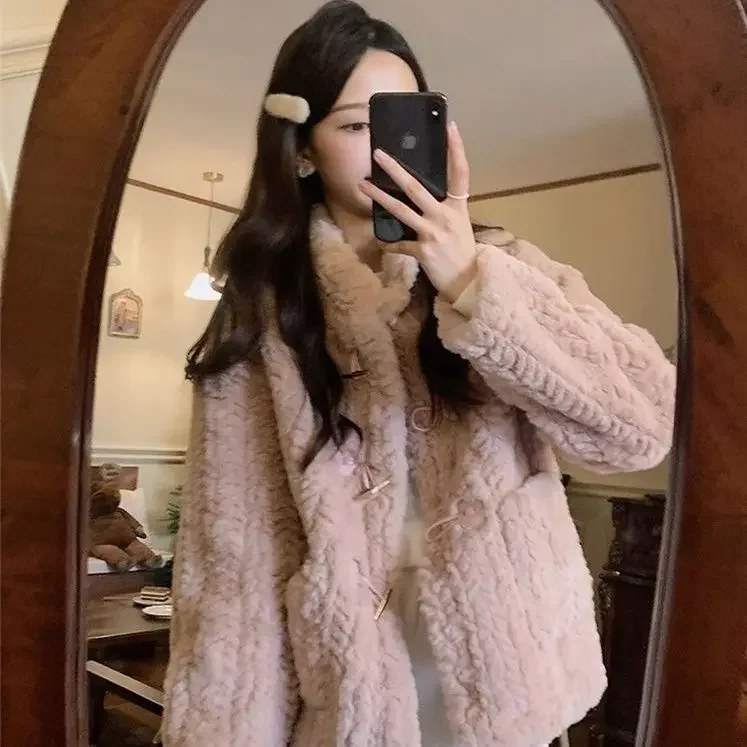 Женское осенне-зимнее новое утепленное цельное хлопковое пальто на флисовой