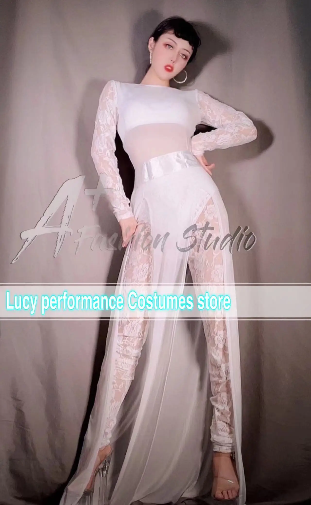 

2022 атмосферный персонализированный светодиодный Белый крутой ночной клуб гостевой ГОГО выступление бар DJ танцы DS ночная сцена сексуальный костюм