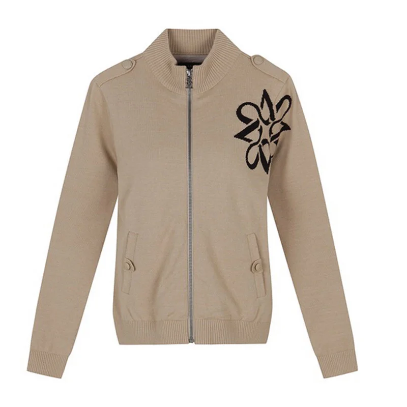 

Women's Classic-Fit Long-Sleeve Full-Zip Jacket Sweater windproof