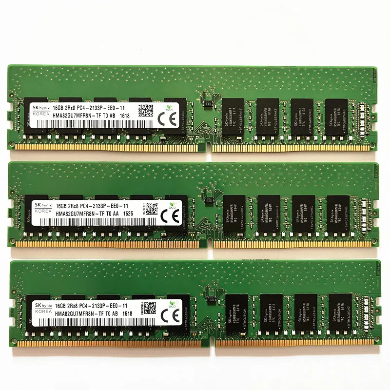 

SK hynix DDR4 PC4-17000 ECC UDIMM RAMS 16GB 2133MHz Desktop ECC Память DDR4 16GB 2Rx8 PC4-2133P-EE0-11 288PIN 1 шт.