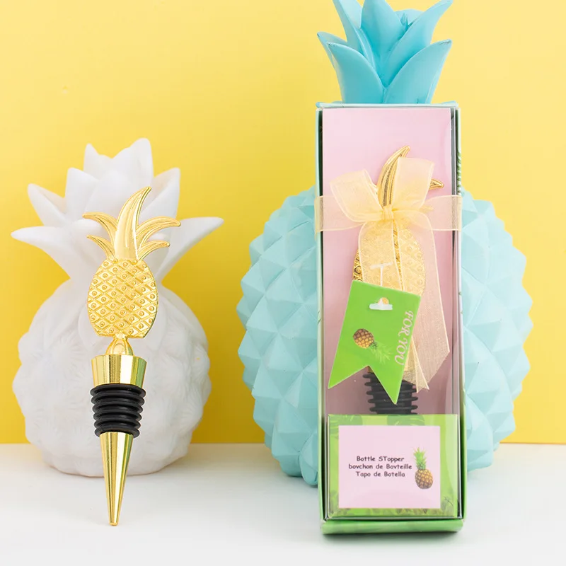 

Funny Wine Stopper Crystal Wine Champagne Bottle Stopper Vacuum Sealed Tools Bar Decoration Pineapple Shape Wine Bottle Stoppers