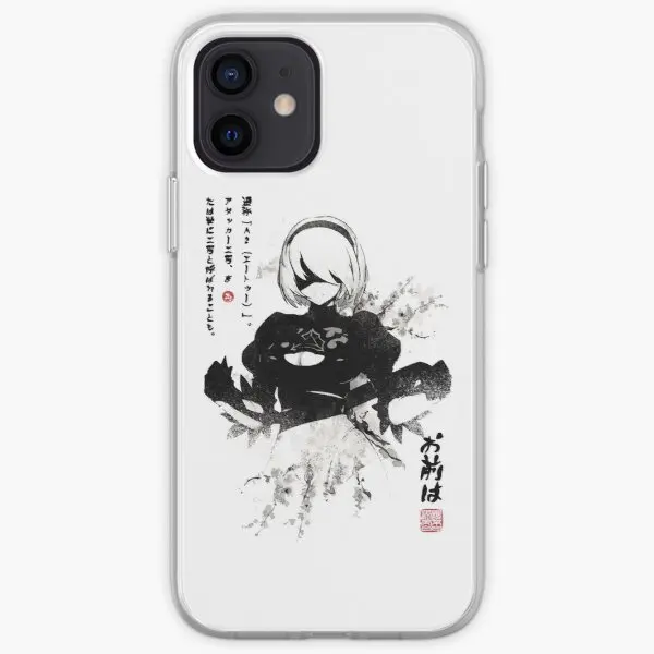 

Nier Automata 2B Japan Ink Phone Case Customizable for iPhone 11 12 13 14 Pro Max Mini 6 6S 7 8 Plus X XS XR Max Print Silicon
