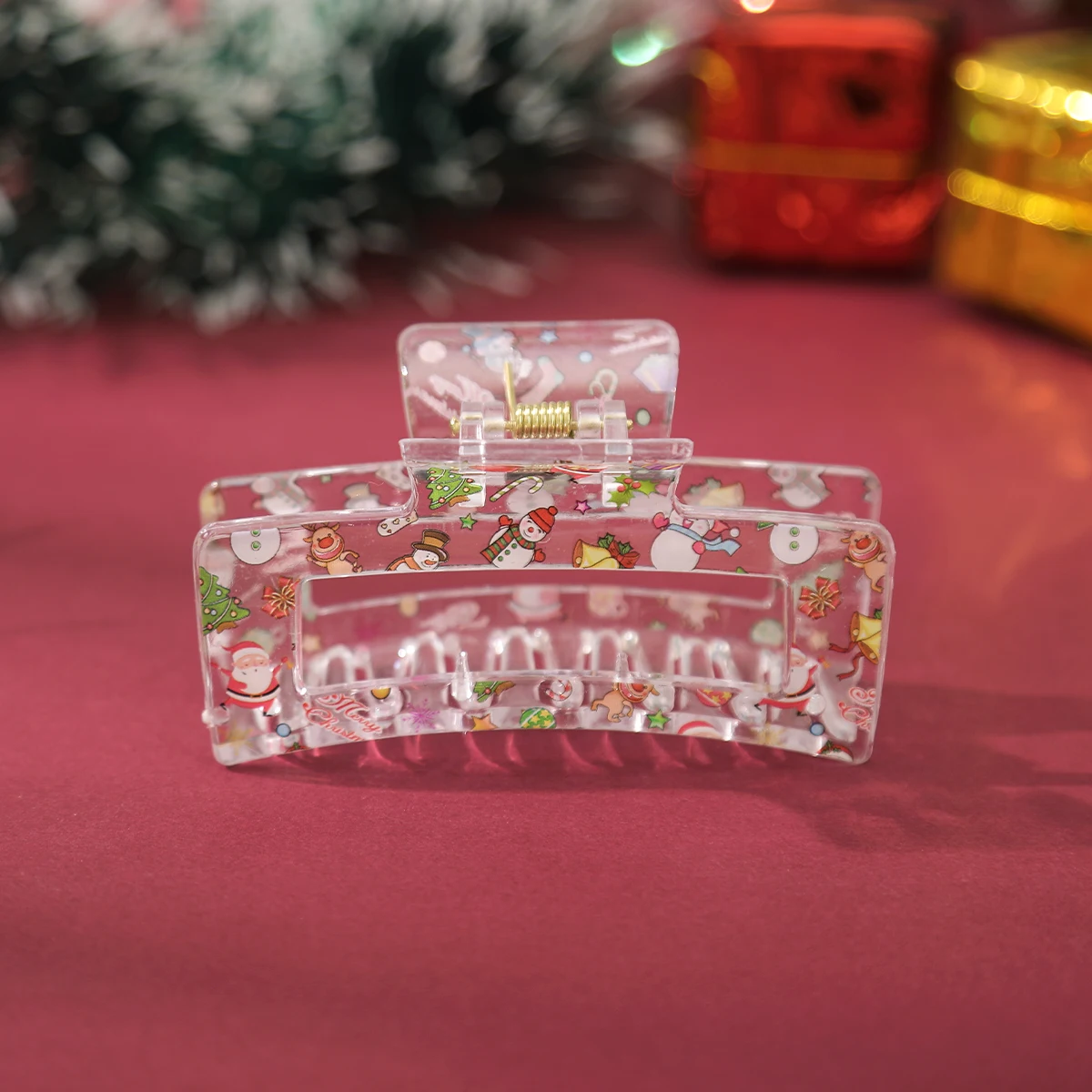 Пластиковые заколки для волос в Корейском стиле женщин и девочек Рождественская