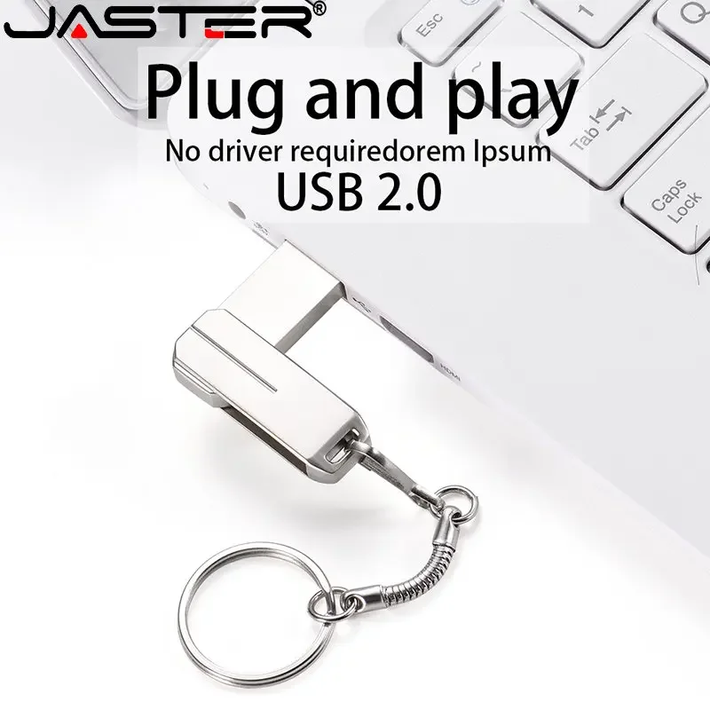 JASTER Новый металлический флэш-накопитель USB 2.0 64 ГБ 32G с индивидуальным логотипом