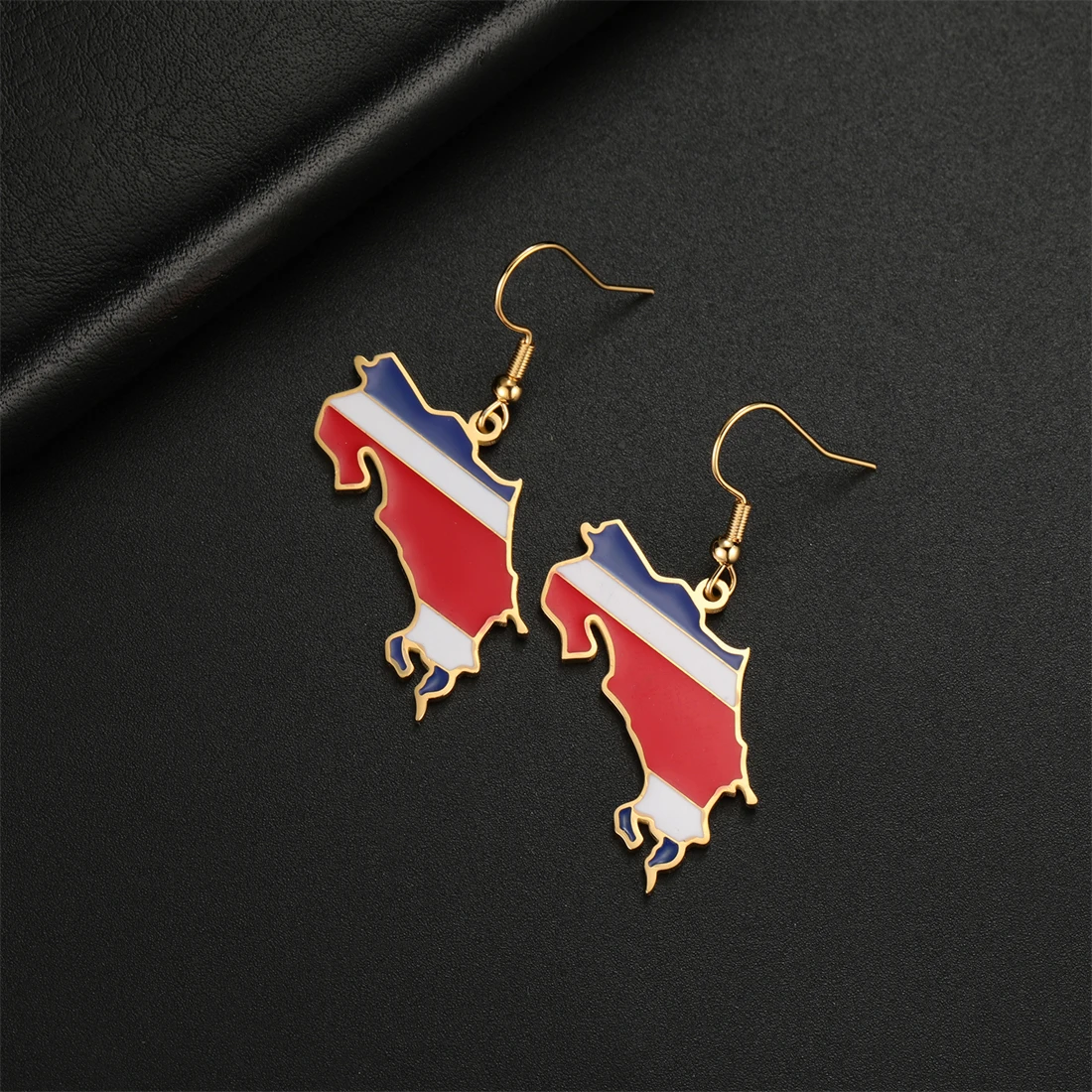 EUEAVAN капельное масло Коста-Рика карта серьги для женщин из нержавеющей стали