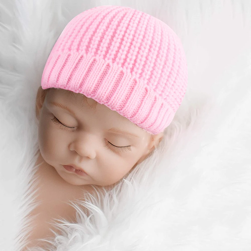 

Трикотажные шапки для маленьких мальчиков и девочек, облегающая шапочка, шапки, удобные детские осенне-зимние теплые однотонные портативны...