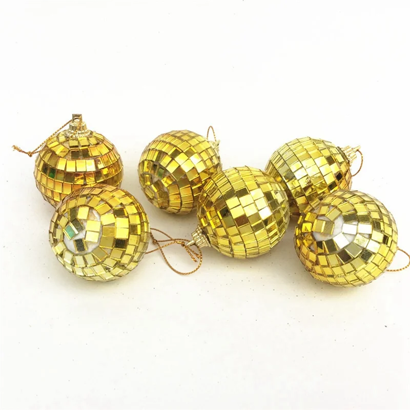 Декоративный зеркальный диско-шар из 12 предметов фотоэффекты или световые