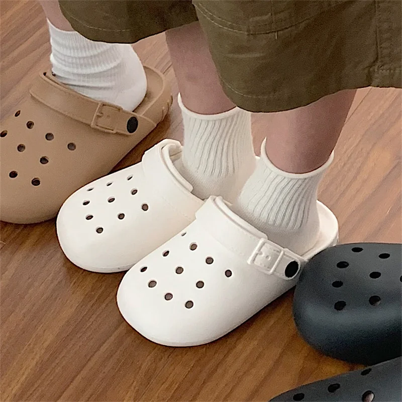 Summer Fashion Couples Designer Shoes Women College Slides EVA Quality Thick Slippers Lady Non-Slip Sandals Beach Garden Slipper