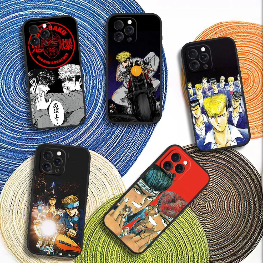 Manga Shonan Junai Gumi Young GTO Крутой чехол для телефона iPhone 12 11 14 15 13 16 Max Plus Pro черный мягкий