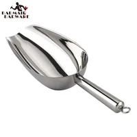 9 inch polish 304 stainless steel ice scoop kitchen food candy scoop ice scoop food flour for bar commercial kitchen tools