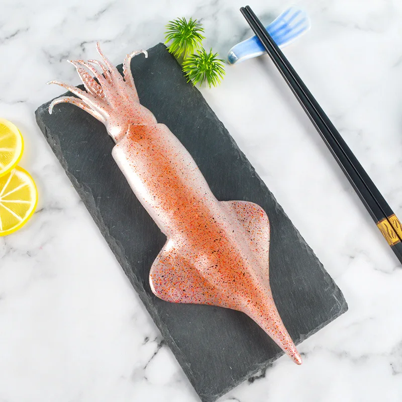 

Simulated Seafood Squid Model Ornaments Food Artificial Fake Squid Shooting Scene Props Hotel Cabinet Display Decoration