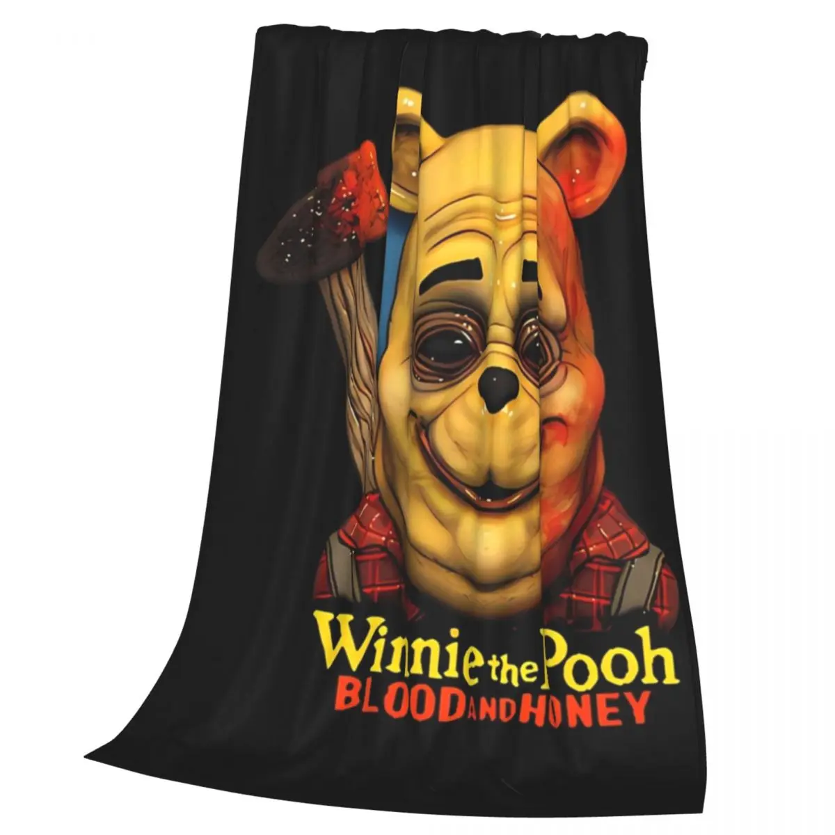 Прочное фланелевое одеяло Винни-Пух легкое в уходе флисовое для домашнего декора