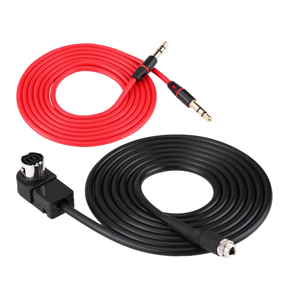 

Car AUX Cable Adapter 3.5mm Jack Red Cable for JVC Alpine CD KS-U58 PD100 U57 for iPhone 5 6 6S AUX Cable Adapter
