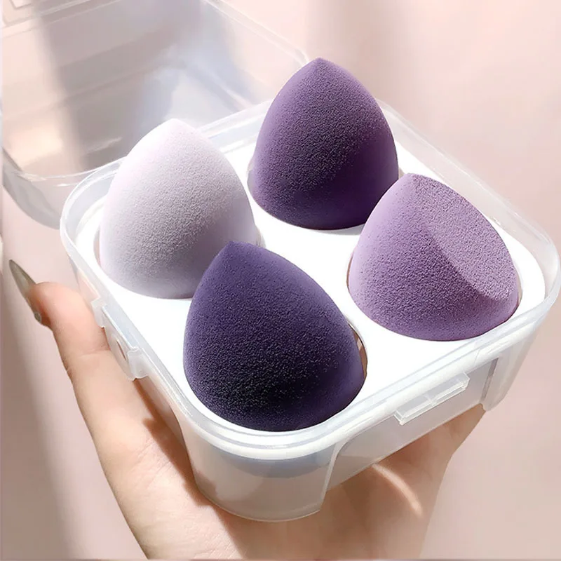 4pcs/bag Fashion Make up Blender Cosmetic Puff Makeup Sponge Foundation Powder Sponge Beauty Tool Makeup Tool Accessories