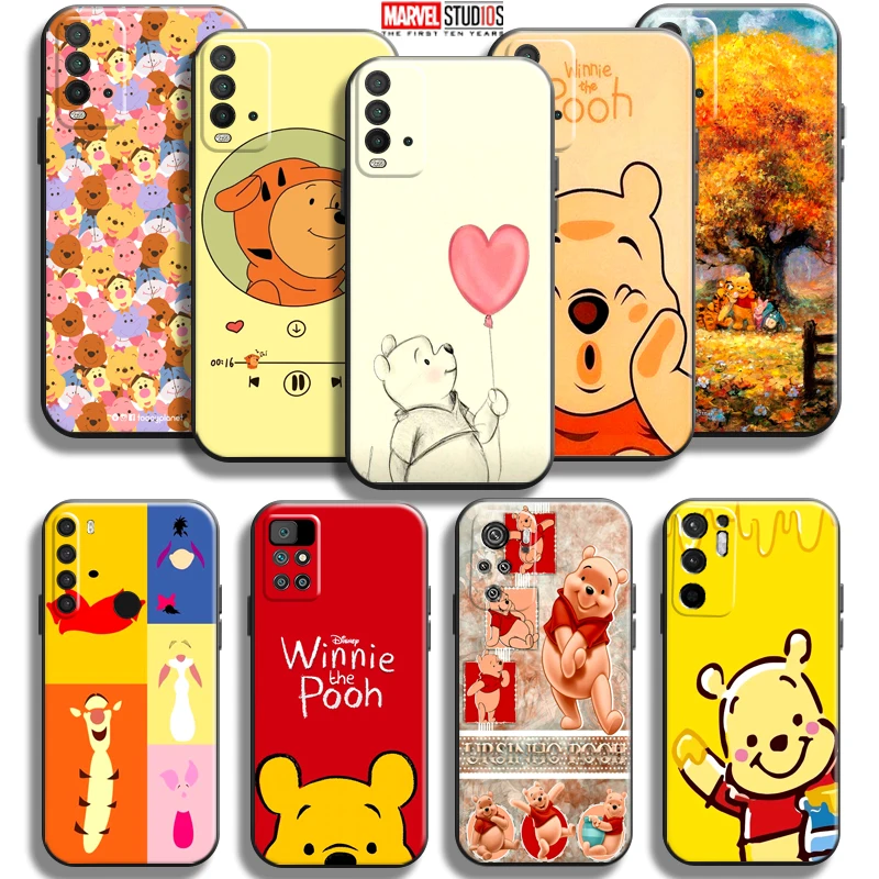 

Cute Cartoon Winnie The Pooh For Xiaomi Redmi Note 10 5G 10S 10T 9 9S 9T 8 8T Pro Redmi 10 9 9AT 9T 9C 8 8A Phone Case Carcasa
