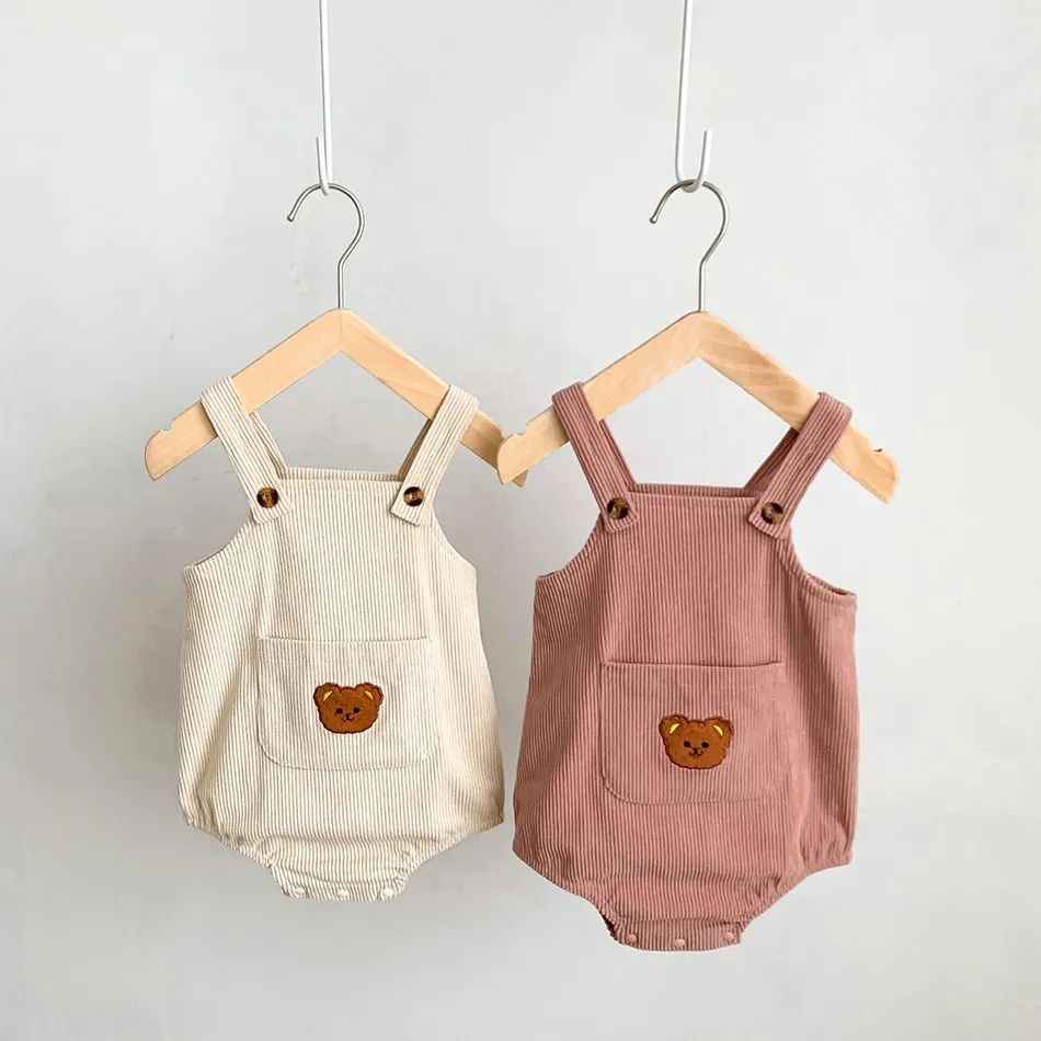 

Baby Crawling Suit Kawaii Romper Unisex Clothes Leisure Wear Infant Briefs Newborn Boutique Boys Cute Bear Dual Purpose Short T