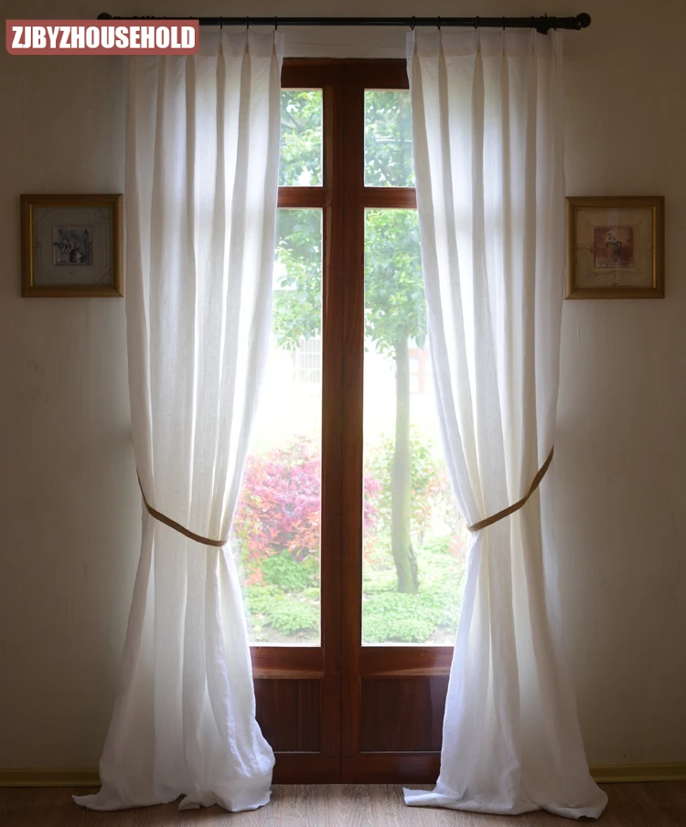 Натуральные 100% льняные прозрачные фирменные оригинальные конопляные шторы в