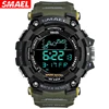 SMAEL Mens Watch Military Water Resistant Sport Watches Army Big Dial Led Digital Wristwatches Stopwatches for Male 1802 Clock 1