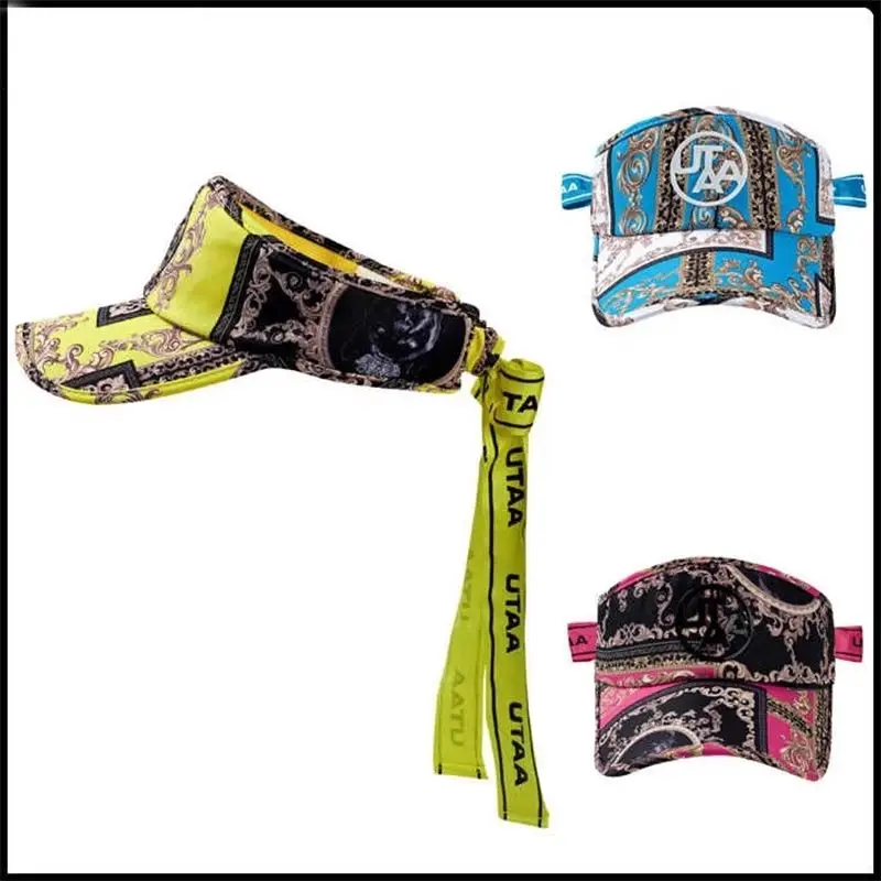 

Korean Golf고품질 골프 장비 Women's Hat Sun Protection Printing Detachable Bow Knot Leisure Sun Protection Multiple Empty Top Caps