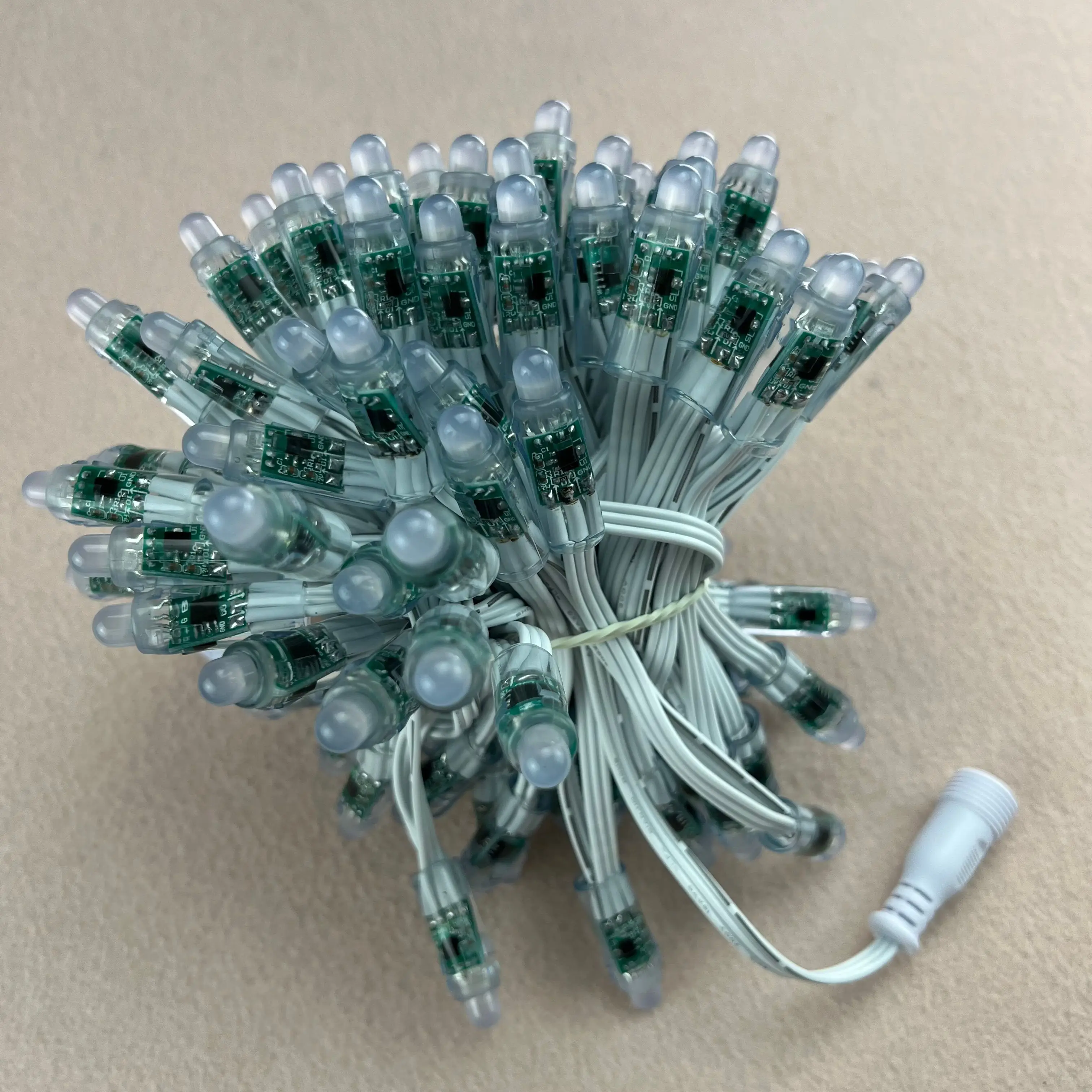 50 шт./комплект светодиодные пиксельные узел WS2811 12 мм 18awg 4 дюйма (10 - Цена: 10