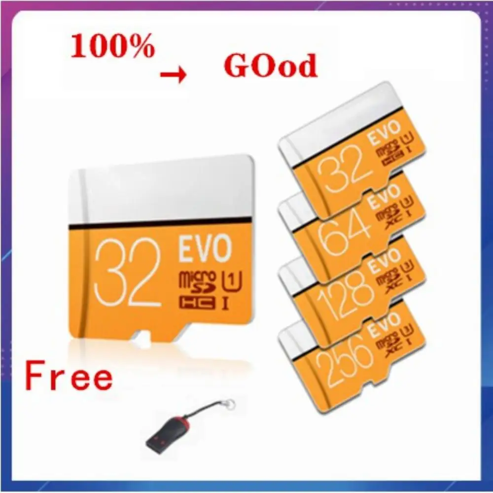 

Для SAMSUNG Micro SD карта 64 Гб 128 ГБ высокоскоростная 100 МБ/с. карта памяти EVO Plus Class10 TF карта 256 ГБ C10 UHS-I U3