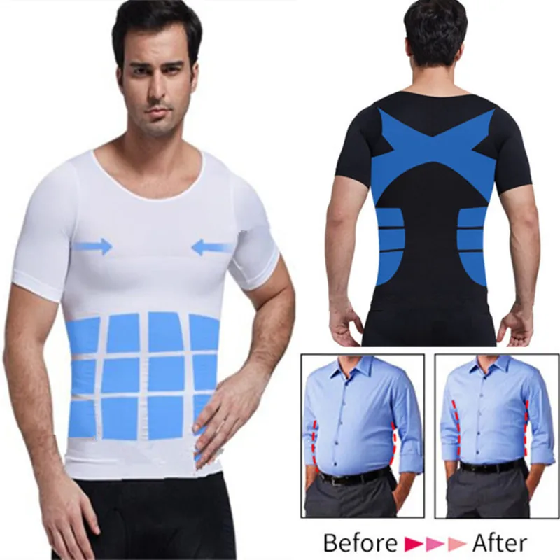 

Корректирующее белье, майка для фитнеса, Утягивающее нижнее белье для мужчин, мужское утягивающее белье, Корректирующее белье, тонкая футбо...