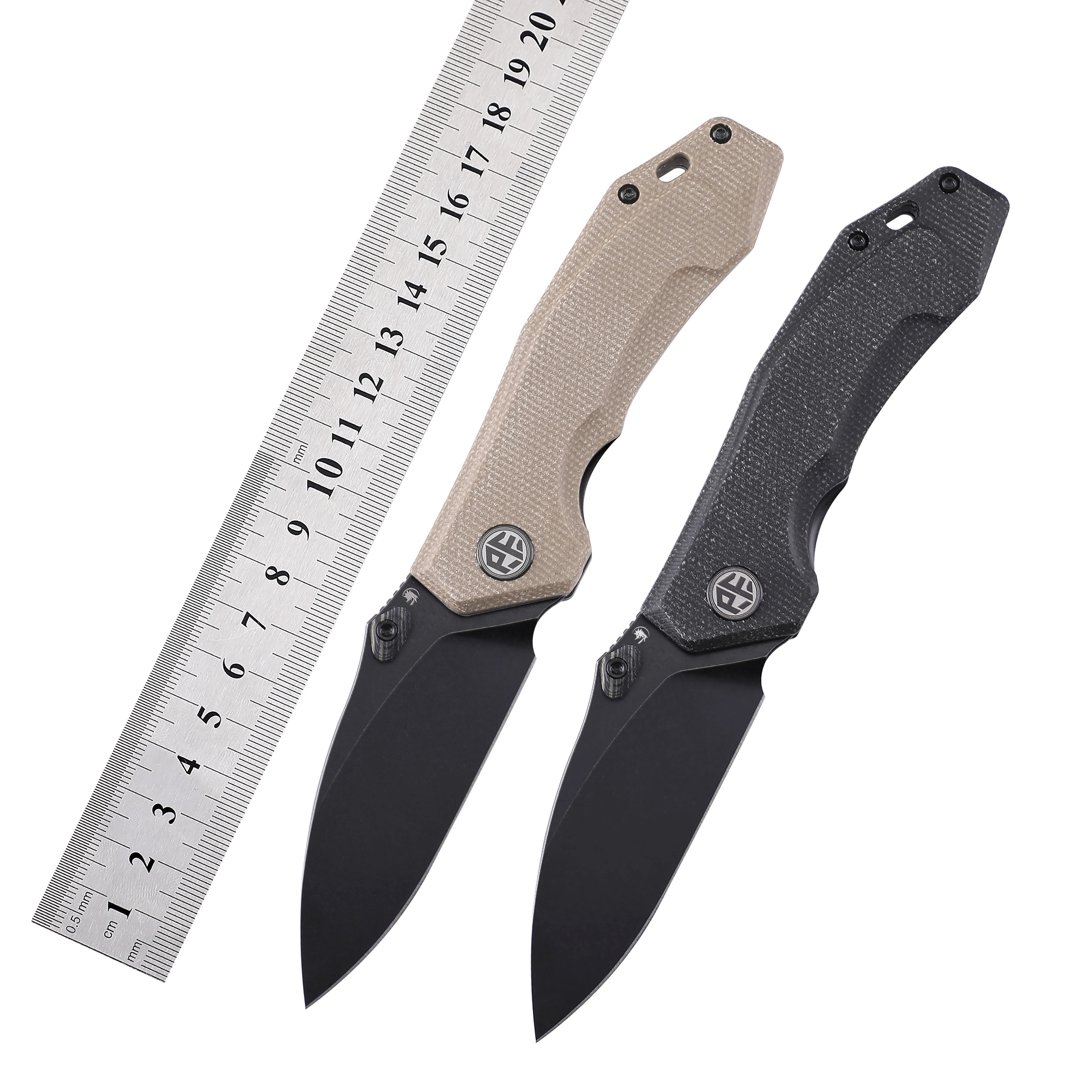 Складной нож карманный резец из стали PFP04 K110 с льняной рукояткой для