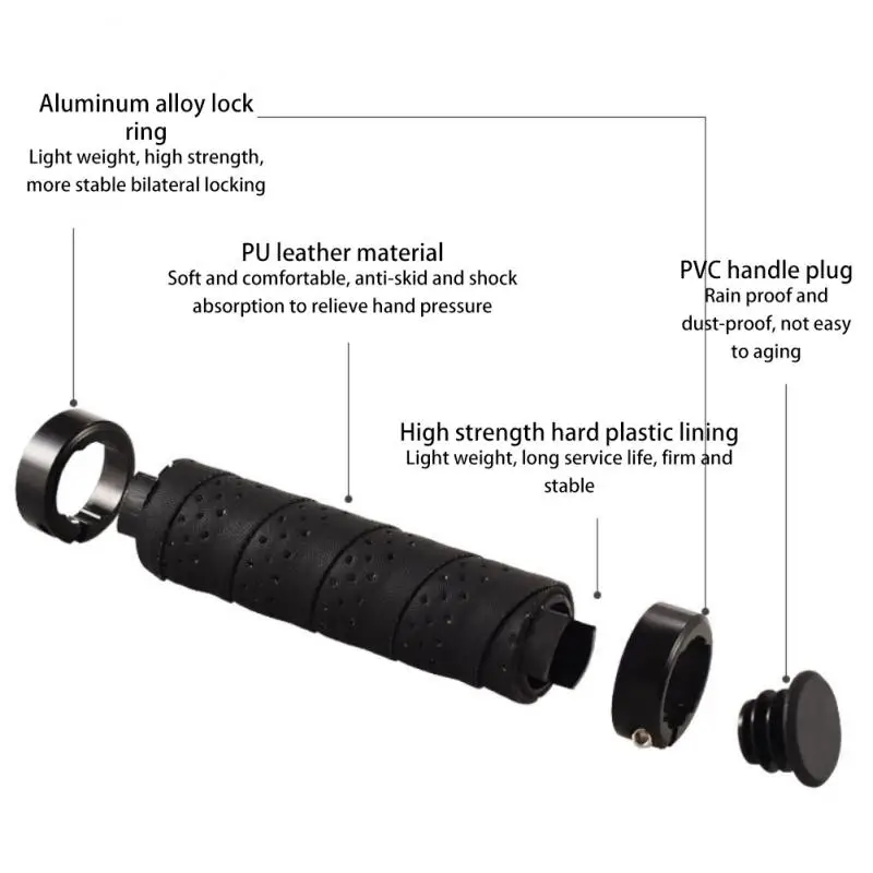 

Universal Bicycle Handle Accessories Antiskid Bicycle Handles Shock Absorption Light Leather Handle Bicycle Accessories