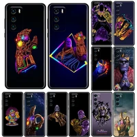 phone case for huawei p50 p50e p40 p30 p20 p10 smart 2021 pro lite 5g plus soft silicone case cover marvel thanos infinity gems