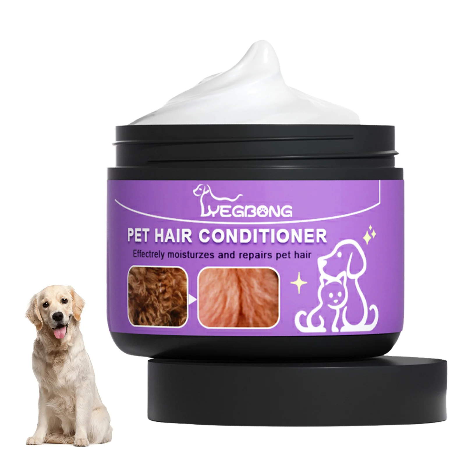 

Кондиционер для шерсти домашних животных, 50 мл, средство для чистки шерсти домашних животных, масло для ухода за шерстью без узлов, аксессуа...