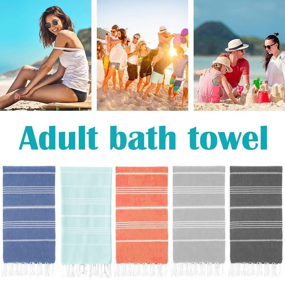 

Adult Bath Cotton Beach Towel For Summer Oversized Pool Absorbent Extra Large Quick Dry Sand Travel Towel F7C0