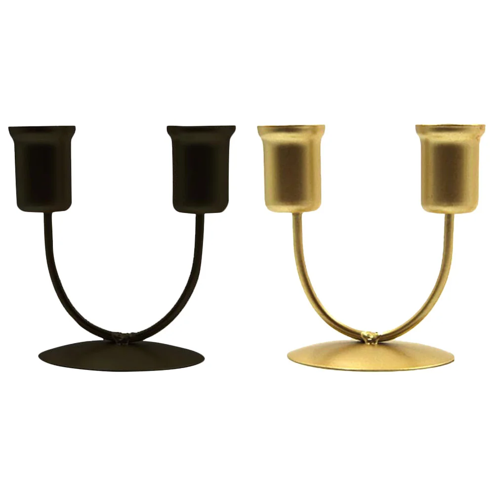 

2pcs Metal Wedding Home Taper Holder Stand Holder For Table Iron Holder Holder