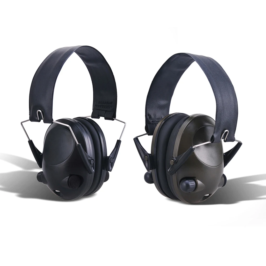 

Folded Shooting Safety Earmuffs Noise Reduction Ear Hearing Ear Muffs Sound Amplification Outdoor Sports Equipment Black