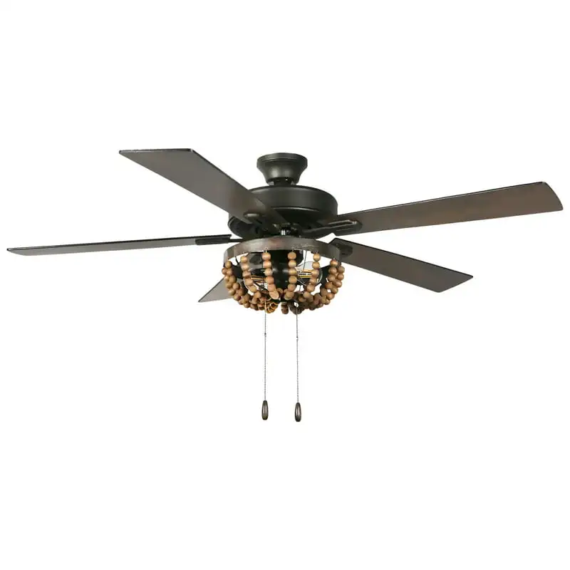 

Tallulah Wooden Bead LED Ceiling Fan with Light