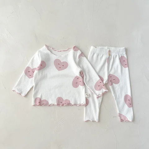 2023 пижамный комплект MILANCEL для малышей в горошек, одежда для сна для маленьких девочек, домашняя одежда для маленьких девочек, костюм