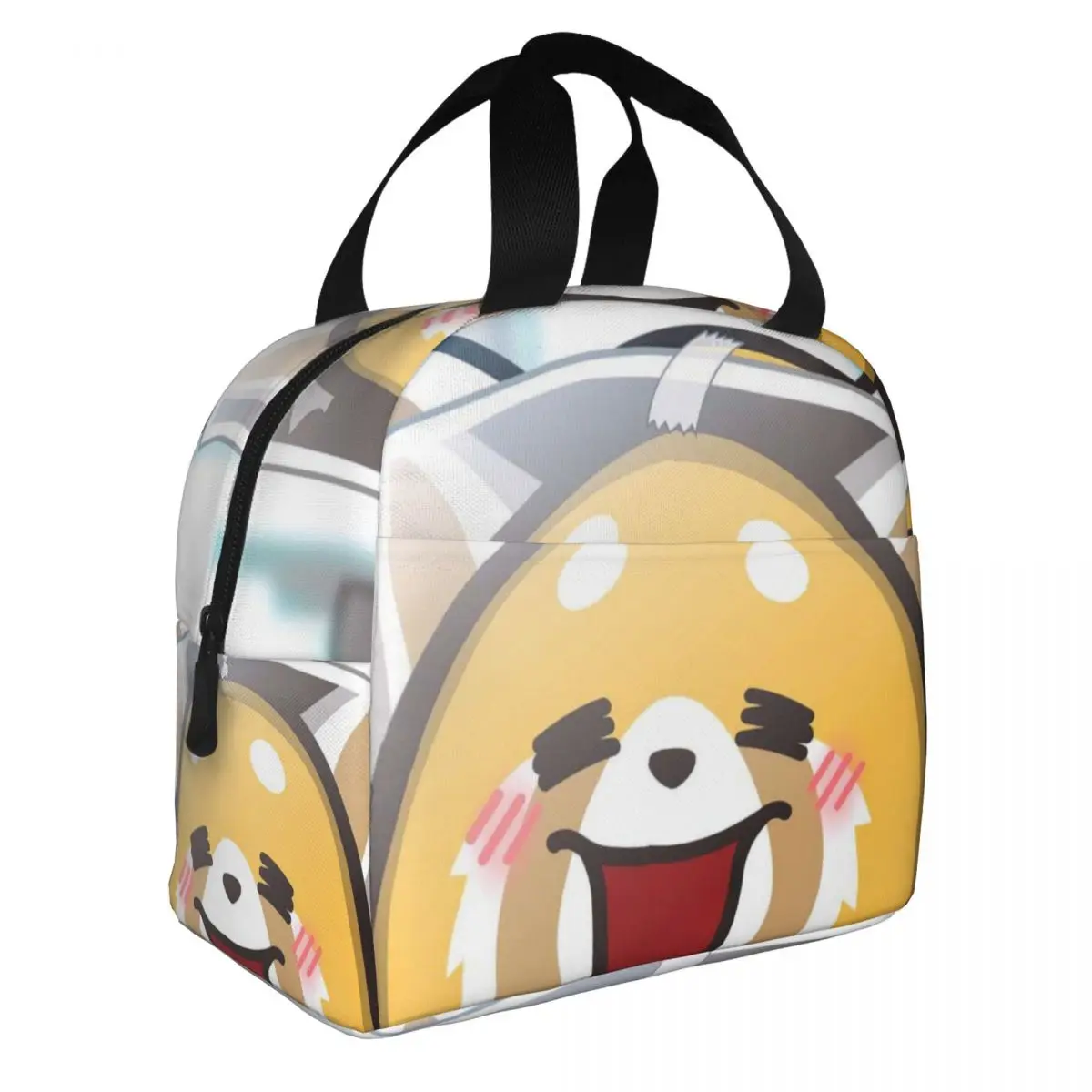 Aggretsuko Lunch Bento Bags Portable Aluminum Foil thickened Thermal Cloth Lunch Bag for Women Men Boy