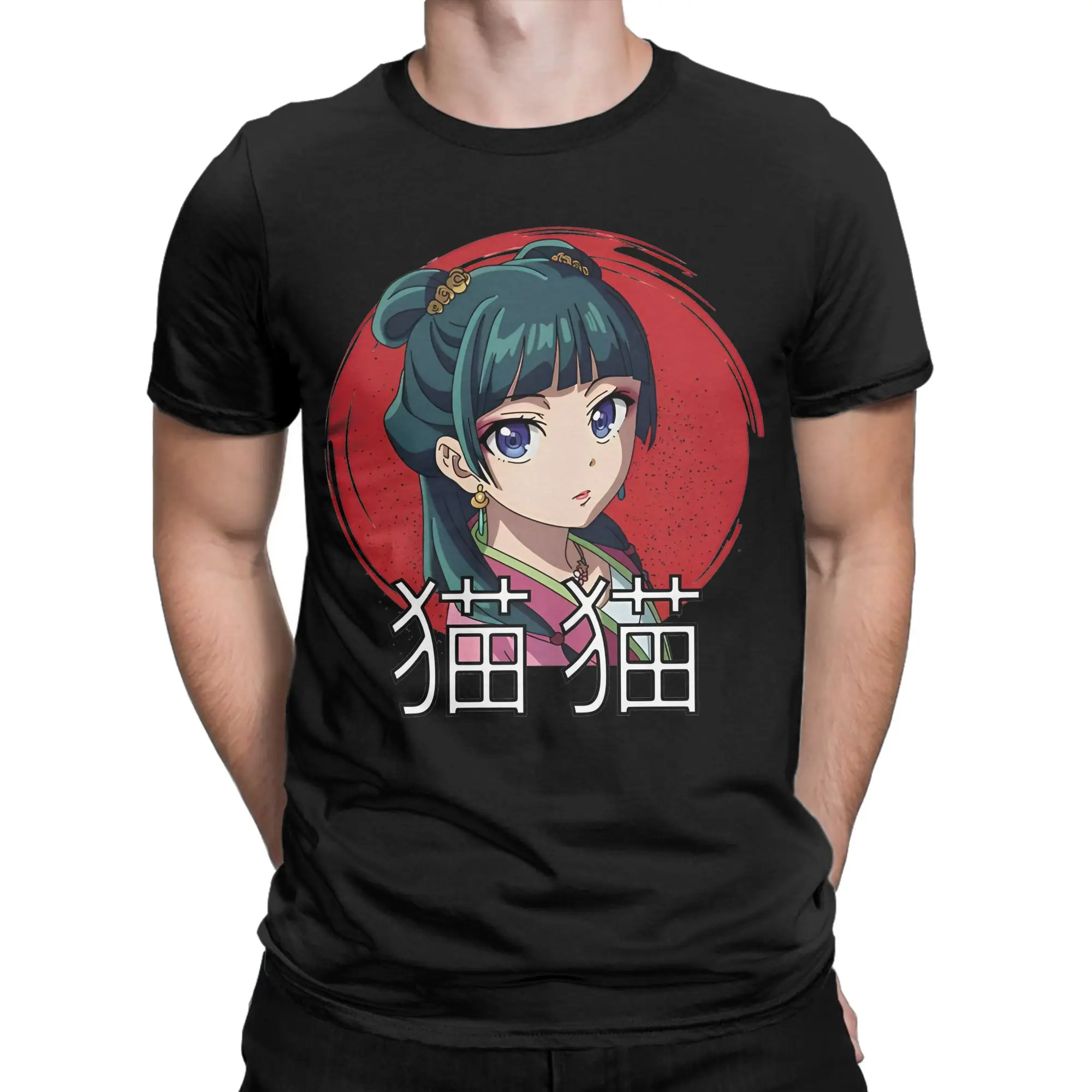 Фото Футболка унисекс Maomao Anime Awesome из 100% хлопка, футболка The Apothecary Diaries, топы с круглым вырезом, большие размеры №2
