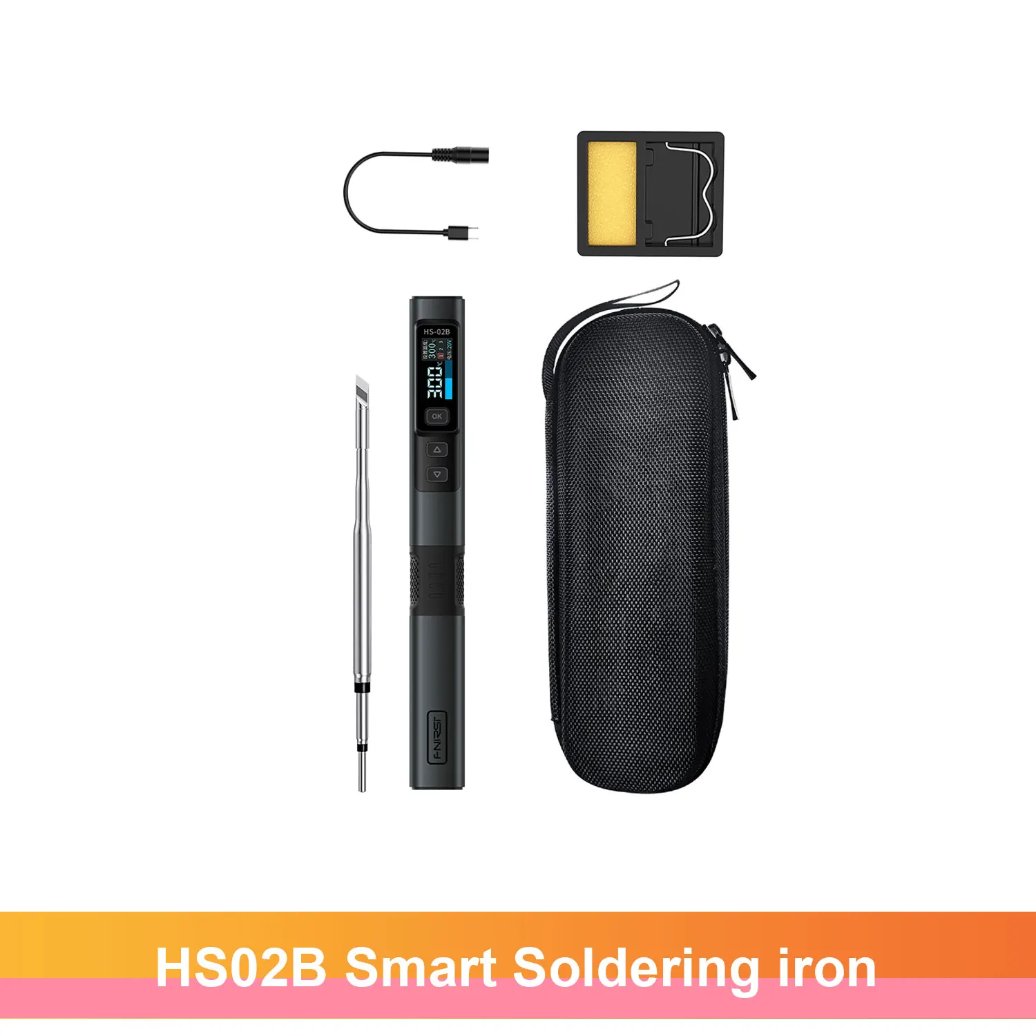 FNIRSI HS02 Оригинальный умный паяльник HS-02 Удобный и быстрый мобильный ящик для хранения верстака Набор паяльников