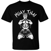 novel muay thai mma kick boxing training t shirt summer cotton short sleeve o neck mens t shirt new s 3xl