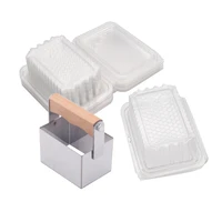 6cm9cm stainless steel honey comb square cutter with 10pcs honeycomb square box honeycomb cutter beekeeping tool bee equipment