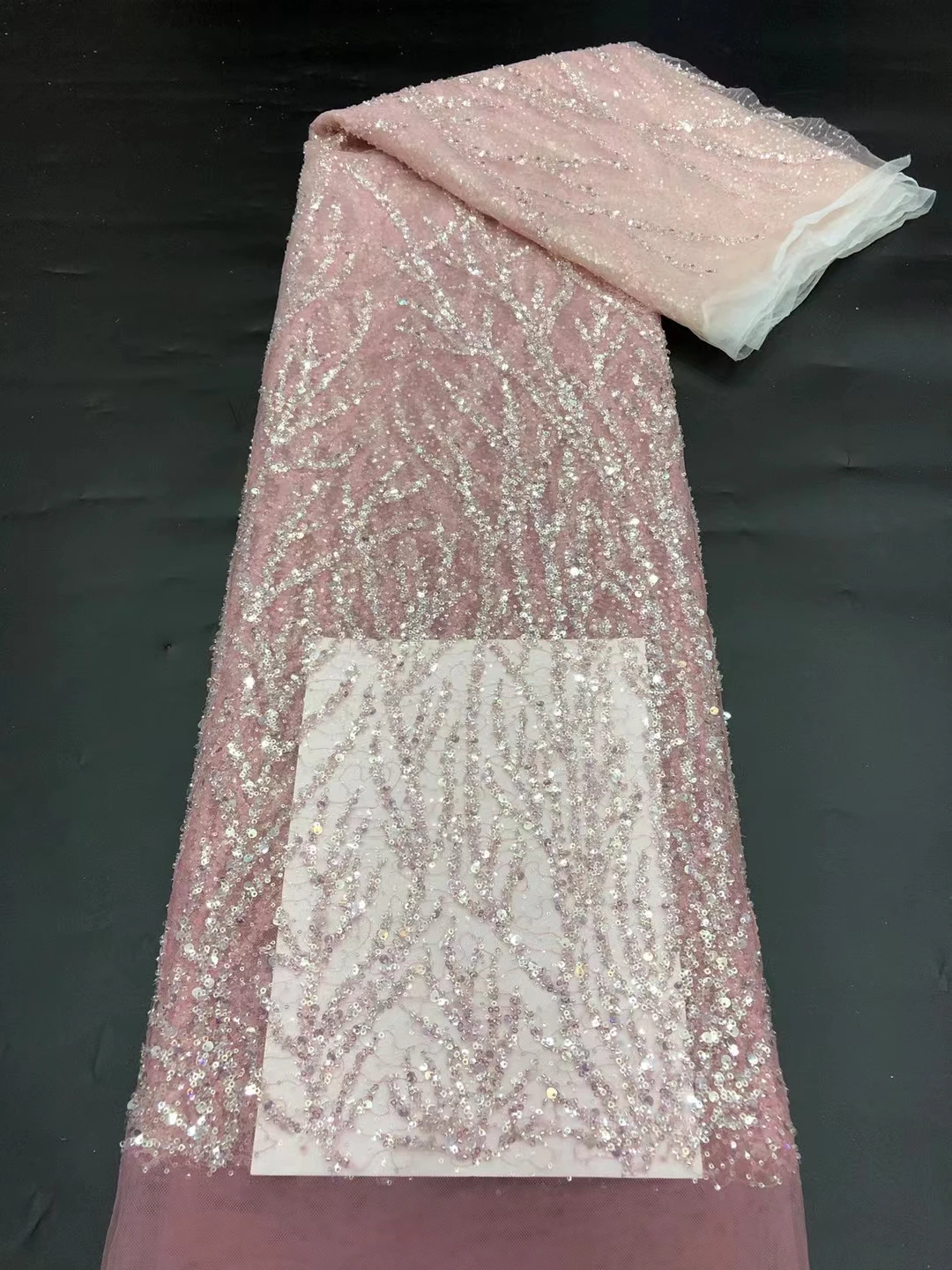 

2022 высококачественное модное Стильное вышитое бисером Африканское кружево и блестки Французская ткань вечернее платье