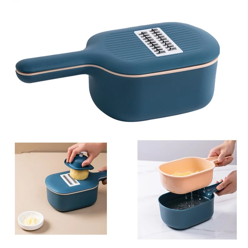 

multifunctional vegetable chopper, manual potato chopper, with food storage box, kitchen accessories