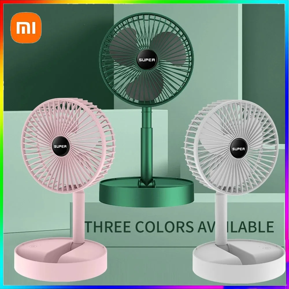 

Портативный Настольный вентилятор Xiaomi, складной мини-вентилятор с 3 режимами работы, с низким уровнем шума, для дома, спальни, офиса, летний