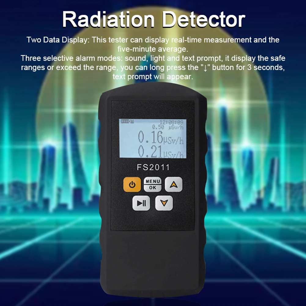 

Geiger Counter Nuclear Radiation Detector X-ray r hard β ray Detector Handheld LCD Radioactive Tester Over Safety Value Alarm