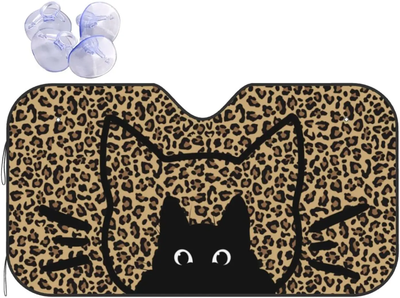 

Cat and Leopard Print Car Windshield Sun Shade Front Window Sunshade for Car SUV Truck Car Accessories Blocks Uv Rays Sun