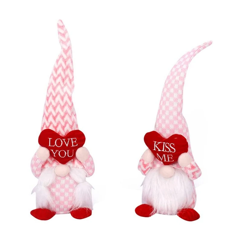 

2Pcs Valentine's Day Raising Hands Faceless Doll Ornament Valentine's Day Doll, Layered Tray Ornament Home Decor